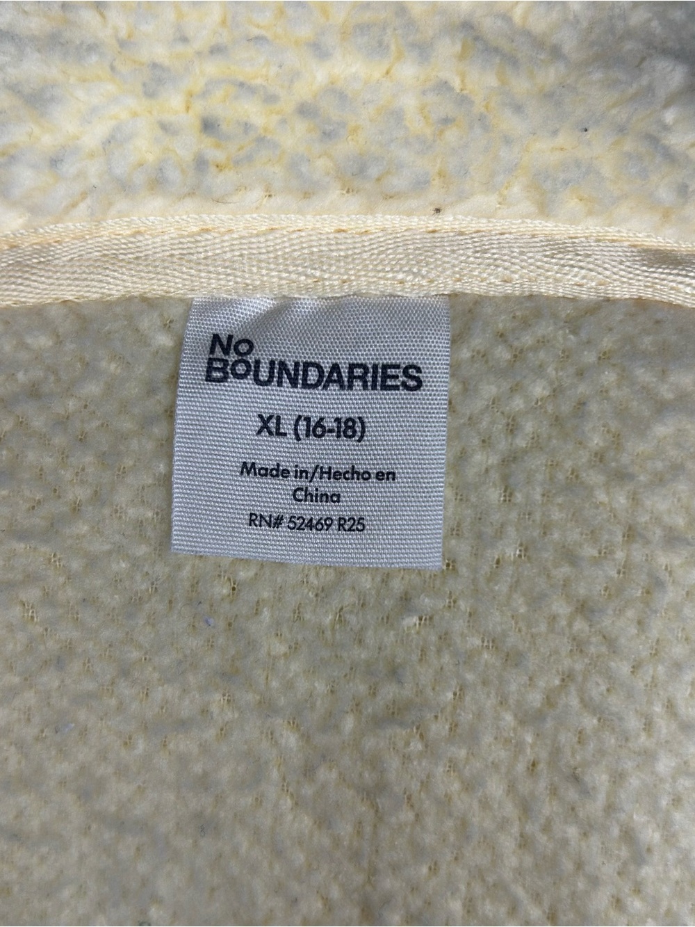 No Boundaries Women's Yellow XL Plush Half-Zip Pullover - Picture 5 of 5